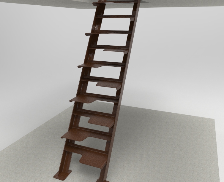 Металичческая лестница гусиный шаг