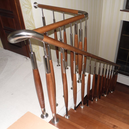 Перила из нержавейки комбинированые