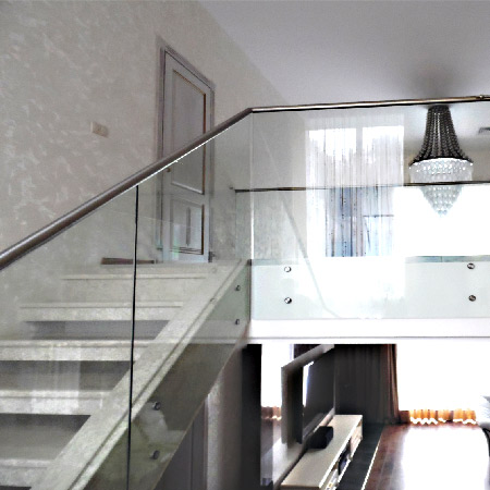 Перила из нержавейки комбинированые