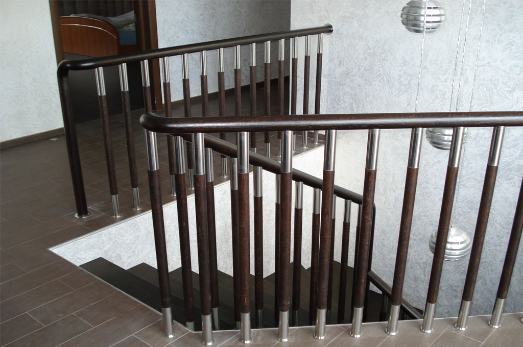 Перила из нержавейки комбинированые