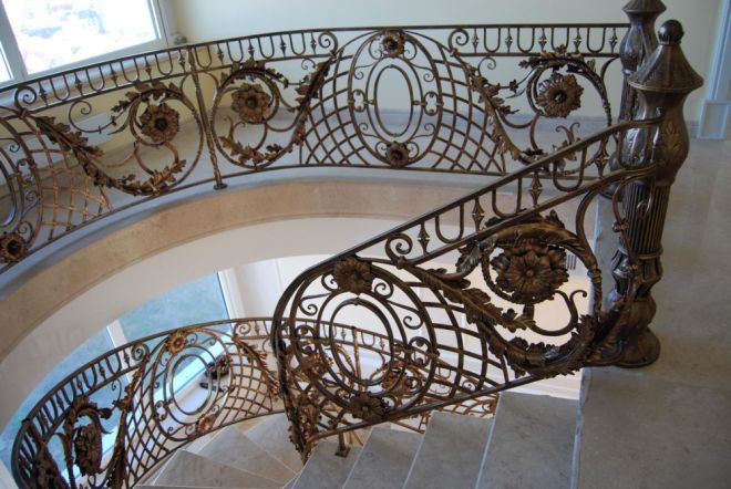 Кованые перила в стиле Рококо